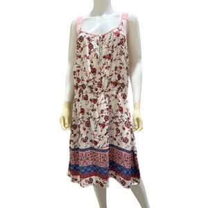 J For Justify Women’s 2X Floral BOHO Bohemian Lightweight Flowy Summer Dress NEW